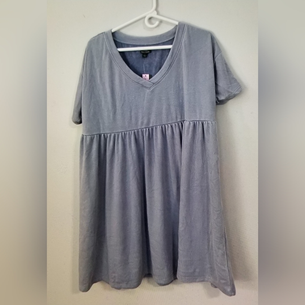 Wild fable baby blue babydoll swing Terry cloth knit dress Small - Picture 4 of 7